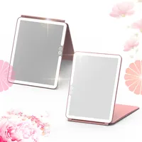 Espelho de maquiagem portátil de plástico, popular, profissional