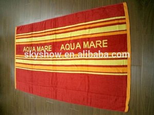 Toalla de playa 100% algodón naranja <span class=keywords><strong>Itsa</strong></span> impresa reactiva promocional al por mayor - Product Image 3