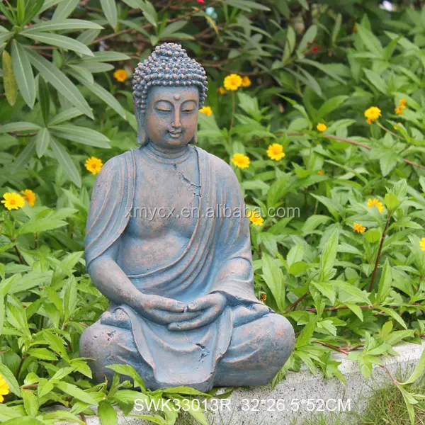 Oriental bouddha figurine statue de jardin en résine