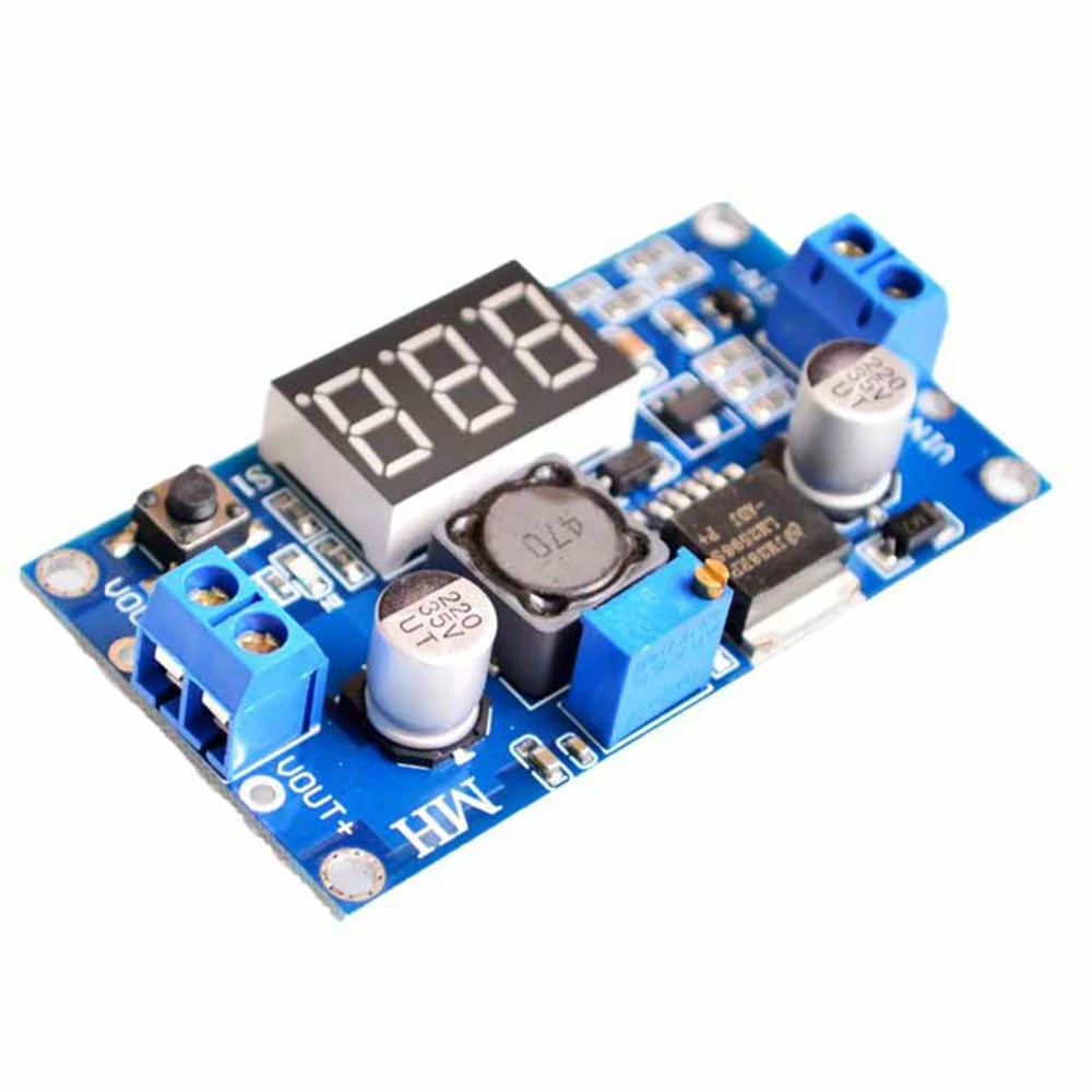 Регулятор напряжения постоянного тока LM2596, экспериментальный понижающий преобразователь мощности + светодиодный вольтметр, регулируемый от 4,0-40 В до 1,25-37 в 5/12 В, OEM 5% 200us