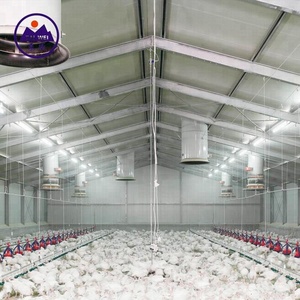 Isolé en acier modulaire bâtiments <span class=keywords><strong>pas</strong></span> <span class=keywords><strong>cher</strong></span> préfabriqué de poulet <span class=keywords><strong>hangar</strong></span> <span class=keywords><strong>agricole</strong></span> clé en main projets d'aviculture - Product Image 1