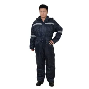 WC005 पीवीसी लेपित 24mm मोटाई कपास गद्देदार सर्दियों Warmful बारिश Coverall