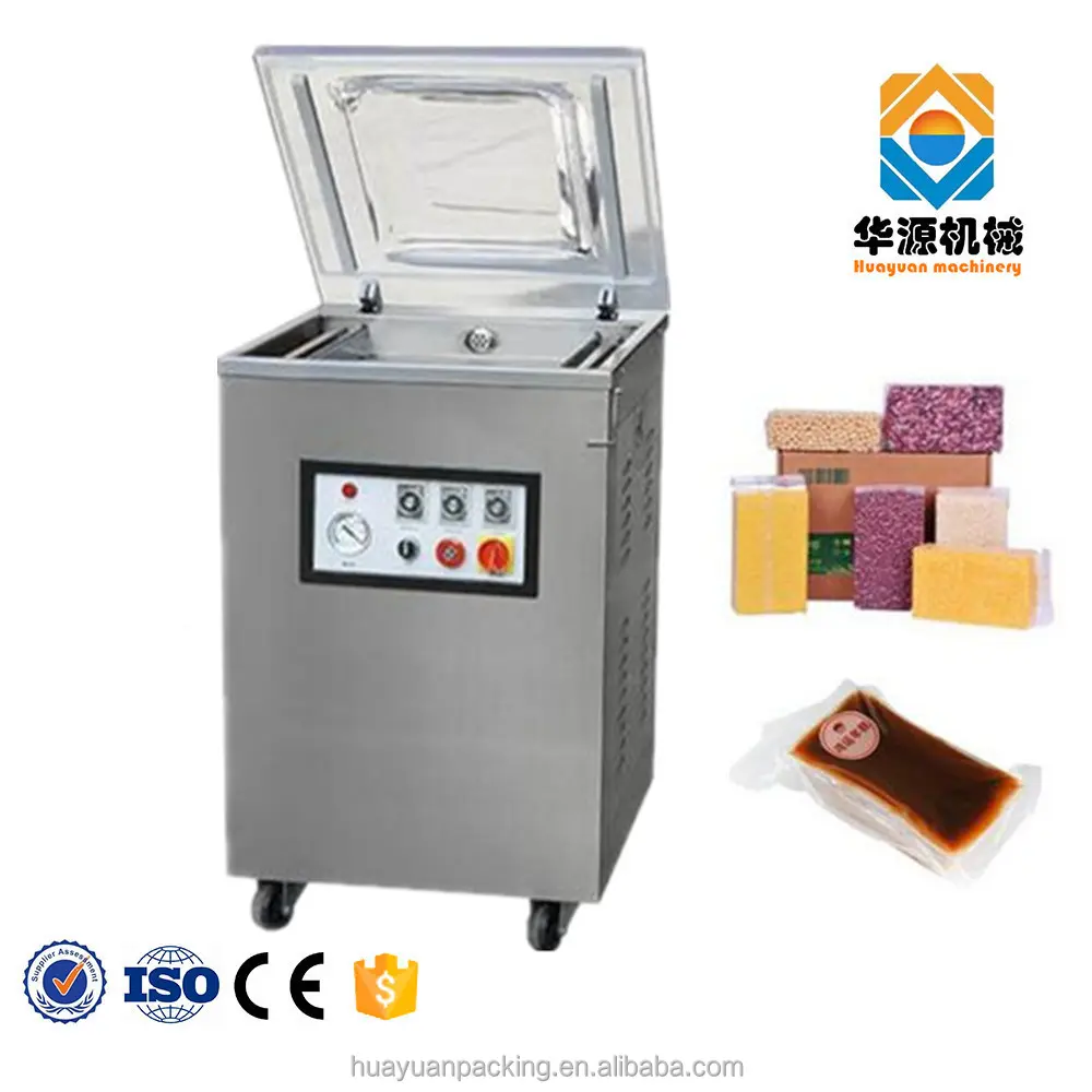 HUAYUAN Automatic Food Vacuum Packing Machine Double Sealing Bar Food   Beverage Factory food Shop Plastic CE ISO9001 Electric