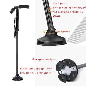 2018 migliore vendita ningbo Astuto Pieghevole walking Canna per gli Anziani usewooden medico stampella <span class=keywords><strong>prezzo</strong></span> - Product Image 5