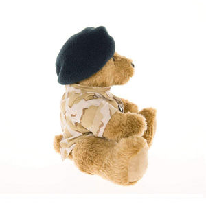 Ours en peluche <span class=keywords><strong>militaire</strong></span> personnalisé portant un béret bleu, ours en peluche <span class=keywords><strong>militaire</strong></span> en uniforme - Product Image 2
