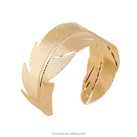SWTM1163 moda hojas pulsera del brazo, simple oro diseños brazalete, pulsera