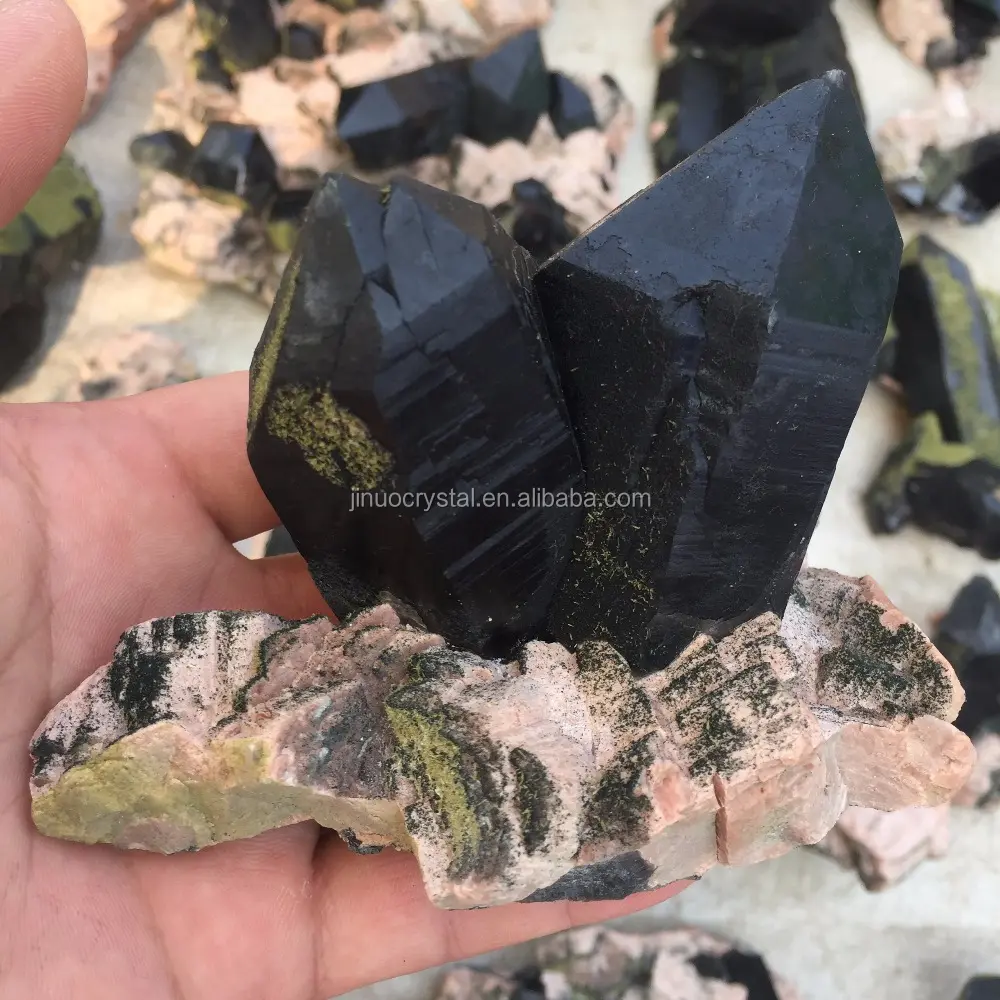 Натуральный черный обсидиановый кристаллический кластер, образец кварцевого кристалла для продажи
