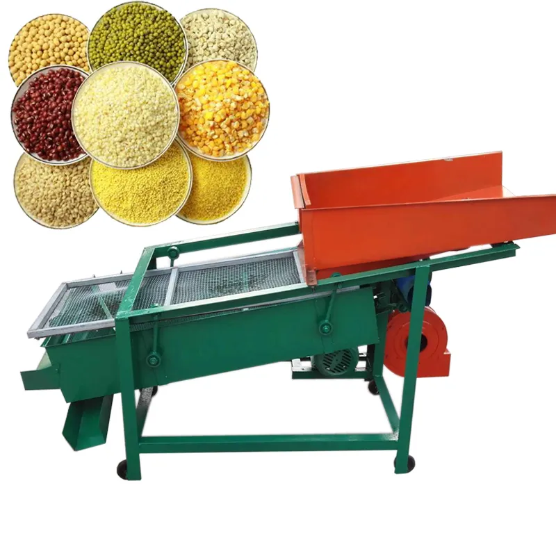 Small Mobile Farm Grain Soybean Winnower Wheat Rice Corn Grape Alfalfa Cleaner Machine for Sale Grain Processing Equipment