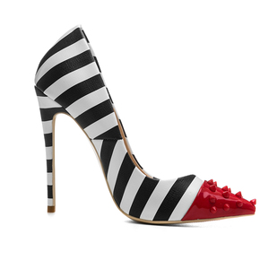 WETKISS <span class=keywords><strong>Scarpe</strong></span> <span class=keywords><strong>con</strong></span> Stampa Zebrata Taglia Grande 15, Logo Personalizzabile, Tacchi a Spillo Alti <span class=keywords><strong>con</strong></span> <span class=keywords><strong>Borchie</strong></span>, <span class=keywords><strong>Scarpe</strong></span> <span class=keywords><strong>con</strong></span> <span class=keywords><strong>Tacco</strong></span> Alto per Donne - Product Image 4