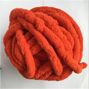 hot sale super chunky chenille yarn spun polyester yarn for knitting blanket scarf