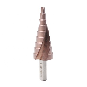HSS M35 4-12-22-32mm <span class=keywords><strong>Step</strong></span> Cobalt Triangularl จัดการ<span class=keywords><strong>ดอก</strong></span>สว่านเกลียวแบบเป็นร่องสำหรับตัดไม้ - Product Image 5