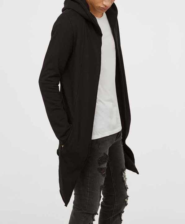 Source fashion fleece knitted long cardigan with hood for men on  m.alibaba.com