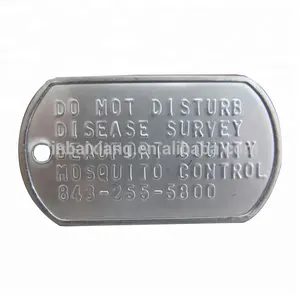 In acciaio inox alluminio militare numero di serie uomini dog tag