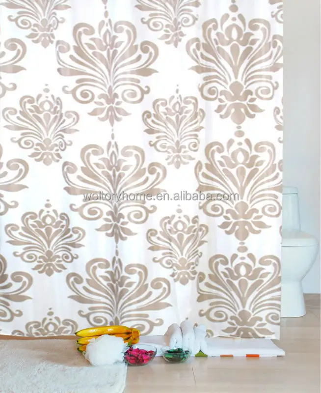 Bathroom/hotel/bath/washroom matching set Polyester Shower curtain