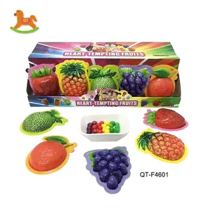 OEM Blister afrutado caramelo de arroz suave dulce y amargo fruta caramelo forma de fruta Paquete de Qutong