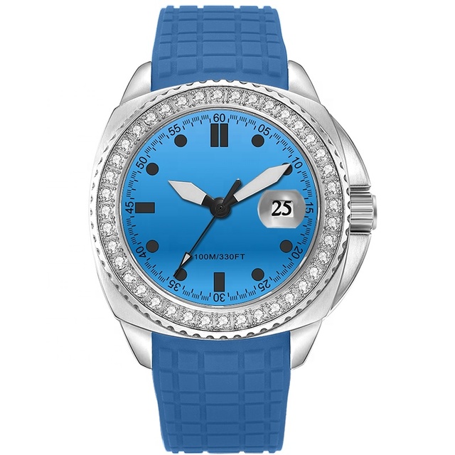 Customized Logo Luxury Fashion Analog Stainless Steel Crystal Dial Slim Watch for Women