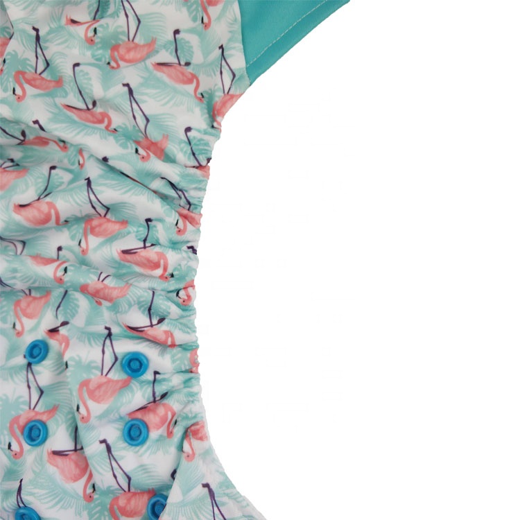 Оптовая продажа, детские тканевые подгузники с принтом, один размер, Симпатичные Карманные детские моющиеся подгузники