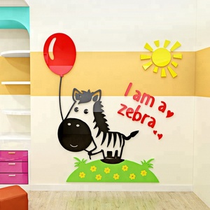 Adesivi <span class=keywords><strong>Murali</strong></span> con Animali Cartoon, Cavallo Cartoon, Decorazione per Camera da Letto e Soggiorno - Product Image 4