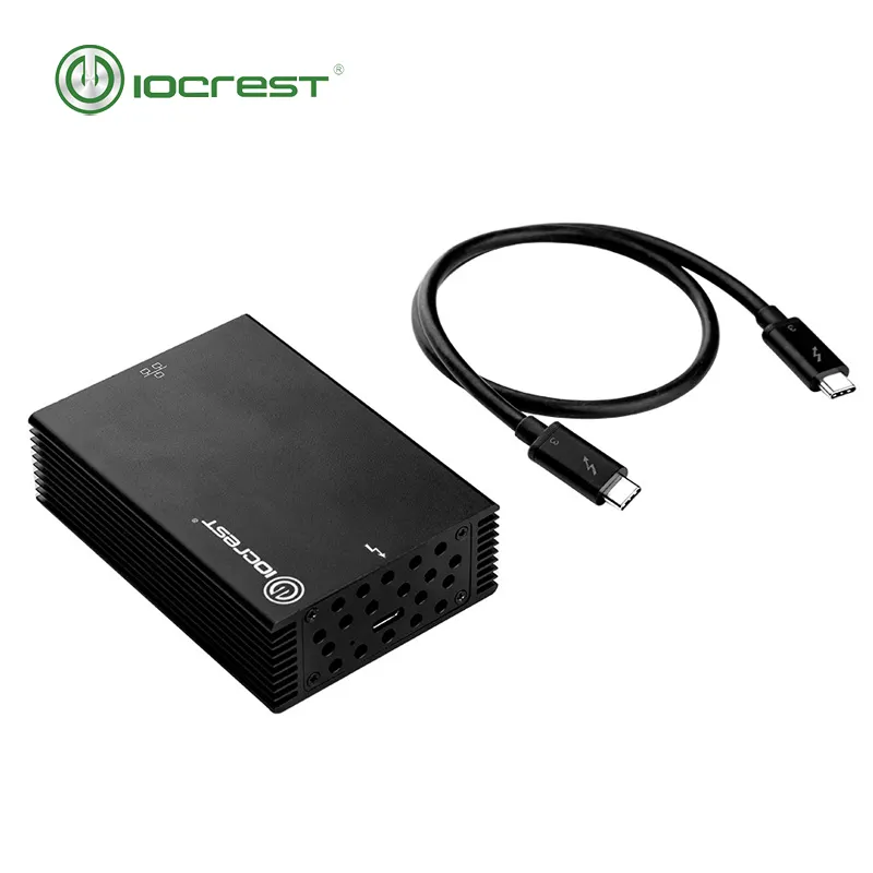 IOCREST certified single port 10 gigabit network ethernet to usb type-c Thunderbolt3 adapter with thunderbolt 3 cable