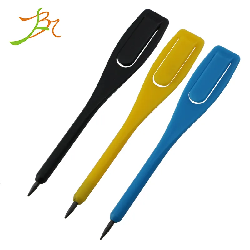 Пластиковая Цветная Пуля для печати логотипа, плоская Закладка, карандаш с зажимом, переработанный дизайн, Экологически чистая мини-Маркерная ручка для страниц