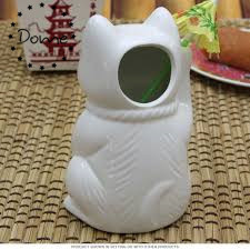 Porcelana Por Atacado Maneki Neko Bar Shot Glass White Lucky Cat Cerâmica <span class=keywords><strong>Tiki</strong></span> Caneca Para Venda - Product Image 3