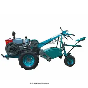 Kekuatan tiller pertanian dua roda 18hp berjalan traktor dengan rotary kultivator