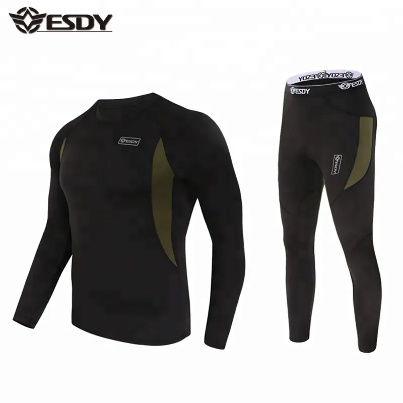 Esdy 4 Kleuren Mannen Combat Tactical Fleece Warm Sport Thermisch Ondergoed