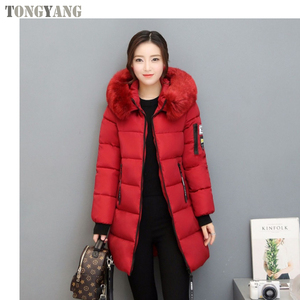 TONGYANG New Fashion Women Winter <strong>Jacket</strong> With <strong>Fur</strong> Collar Warm <strong>Hooded</strong> Female Womens Winter Coat Long Parka Outwear Female Coats - Product Image 6
