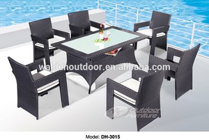 Rattan moderno restaurante mesa de comedor y silla ( DH-3015 ) - Product Image 1