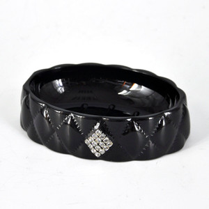 4 Pièces Accessoires de Salle de Bain Style Luxe Noir Avec Diamants - Product Image 2