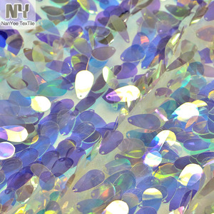 Nanyee textil al por mayor 2.5 cm melón iridiscente lentejuela tela - Product Image 5