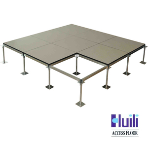 Piso antiestático Access com acabamento cerâmico aço levantado Metal Design condutiva borda preta guarnição