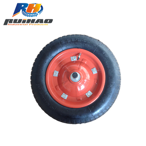 Neue 13-Zoll 3.25-<span class=keywords><strong>8</strong></span> Pneumatische PU-Schaum & Vollgummi-Lenkrollen aus Stahl & Kunststoff für Bau-Schubkarren - Product Image 3