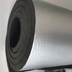 Warmte-isolatie Schuimrubber Materiaal Aluminium Folie Geconfronteerd Rubber Foam Tubing/Waterdichte Rubberen Foam Pijp Isolatie