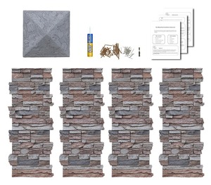 Nuovo Prodotto In Poliuretano Materiale muro di pietra artificiale che copre <span class=keywords><strong>per</strong></span> PU Pannello Murale decorativo - Product Image 4
