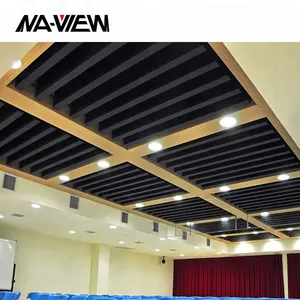 Balok Baffle langit-langit arsitektur persegi aluminium Modern paduan aluminium tahan air Pvc lembar untuk lemari dapur Strip <200 Mm