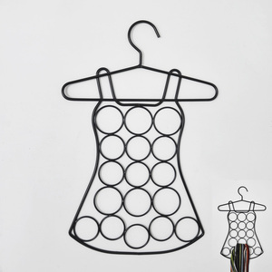 Soporte de bufanda con diseño de forma de vestido de alambre cromado de construcción racional - Product Image 3