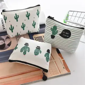 Grosir Tas Penyimpanan Kosmetik Katun Korea, Tas Kosmetik Lucu Portabel