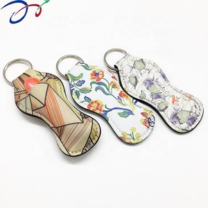 Supporto per rossetto personalizzato in Neoprene blu Chap Stick portachiavi per rossetto supporto per balsamo per le labbra - Product Image 4