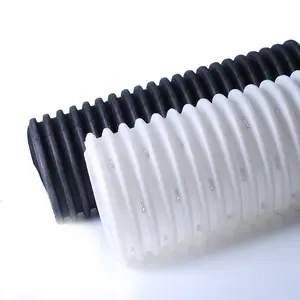 HDPE 2" 3" 4" Perforated Corrugated Drainage Pipe For Seepage Drainage