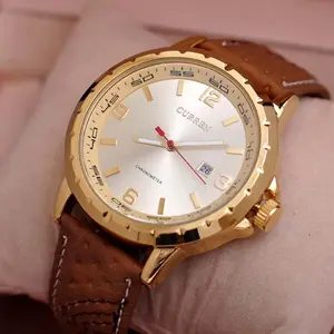 Curren — montre en cuir plaqué or pour hommes, nouveau produit, 8120