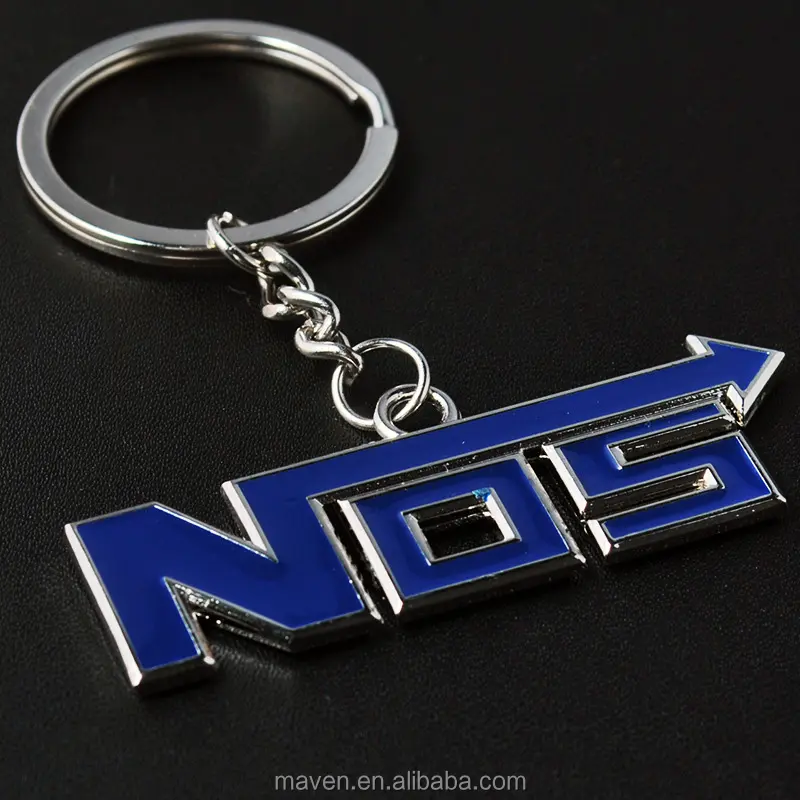 สังกะสีอัลลอยด์โลหะชุบ car NOS พวงกุญแจ keyring Key Chain แหวน