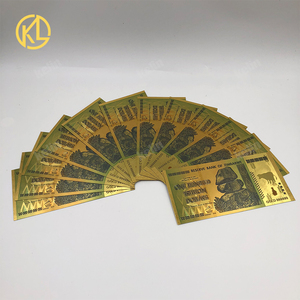 Spedizione gratuita 1200 pz/lotto una banconota in oro Zimbabwe da cento trilioni di dollari in scatola di legno nero da Fedex Tnt o UPS 5-7 giorni - Product Image 5