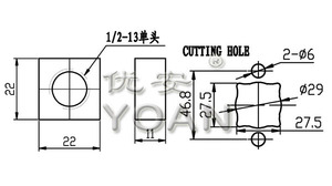 Khóa chọn đặt cho máy bán hàng tự động & tủ cho thợ khóa thép & vật liệu hợp kim kẽm tăng cường tính năng bảo mật - Product Image 3