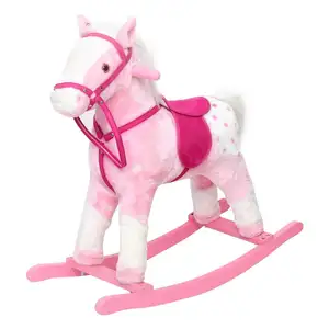 Best Choice Kids Plush Unicorn Animal Rocker Wheels Horse Riding