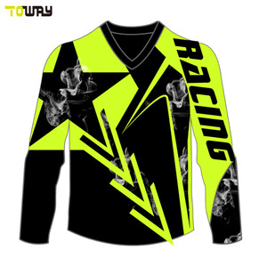 100% Polyester bán buôn thăng hoa unisex lưới tùy chỉnh Motocross Jersey - Product Image 3