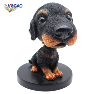 Fatti a mano infanzia commercio all'ingrosso di <span class=keywords><strong>memoria</strong></span> animale sveglio statuette in resina cani per Auto decorazione di testa bobble - Product Image 2