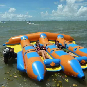 Deportes Acuáticos verano juego pez volador inflable Banana Boat barco towables 4/6 asientos