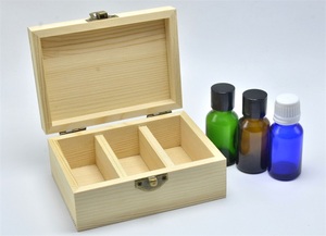 Essential Oil Wood <strong>Storage</strong> <strong>Box</strong> 3 Pcs 5ml Glass Bottle <strong>Wooden</strong> <strong>Box</strong> - Product Image 6