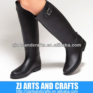 Fashion rubber rain riding boots walk on horse boots for women